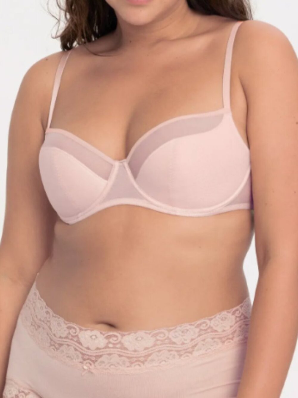 Change Lingerie Saga Balconette Bra Soft Sand 75G Petal Pink Underwire Delicate